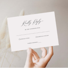 Einfache minimalistische UAWG-Antwortkarte RSVP Karte