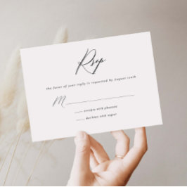 Einfache minimalistische UAWG-Antwortkarte RSVP Karte