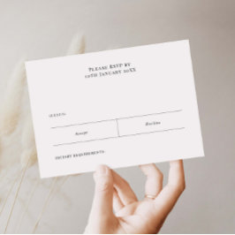 Einfache minimalistische UAWG-Antwortkarte RSVP Karte
