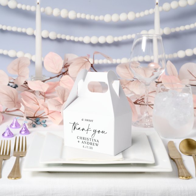 Einfache Minimalistische und moderne Hochzeit Geschenkschachtel (Hochzeit)