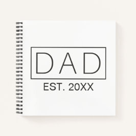 Einfache Minimalistische Vater Typografie | Notizb Notizbuch