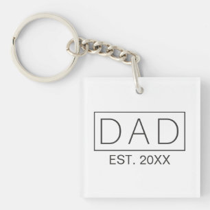 Einfache Minimalistische Vater Typografie   SCHLÜS Schlüsselanhänger