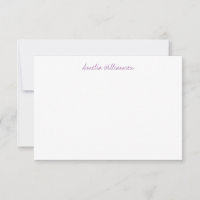 Einfache minimalistische violette handgeschriebene