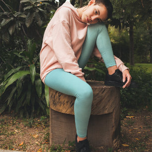Einfache Minimalistische Wasserfarbe Türkisch Blau Leggings