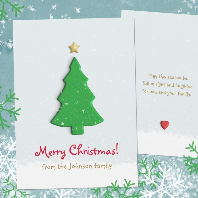 Einfache Minimalistische Weihnachtsbaume Feiertagskarte (Simple Minimalist Christmas Tree Holiday Card ©Susanne Sachers - Sunny Mind Design 🌞)