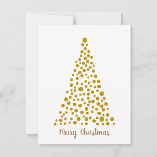 Einfache minimalistische Weihnachtsbaumkarte für K Mitteilungskarte