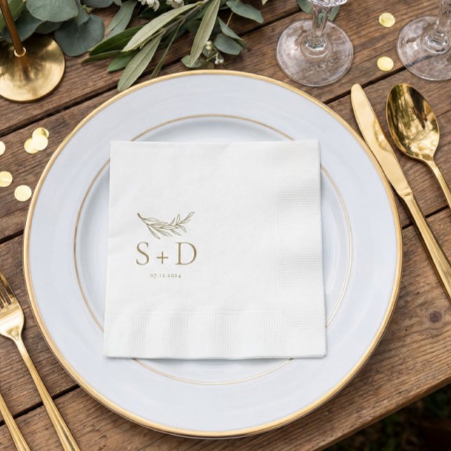 Einfache Mit Monogramm Hochzeit Napkins Serviette (Von Creator hochgeladen)