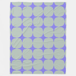 Einfache Mitte des Jahrhunderts Modernes Lila blau Fleecedecke