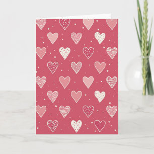 Einfache Mixed Hearts Karte