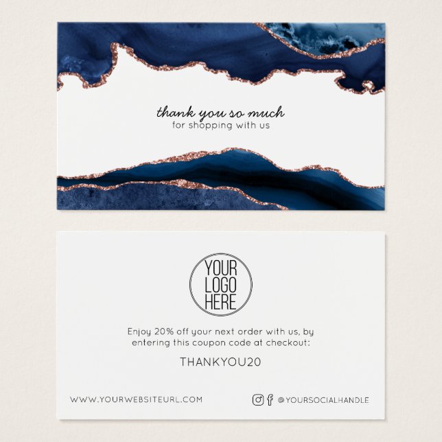 Einfache Modern IHR LOGO HIER Kundenrabatt (Vorne & Hinten)