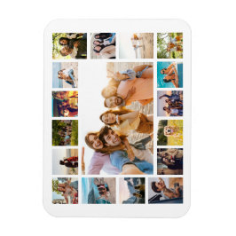 Einfache moderne 17-FotoCollage Magnet