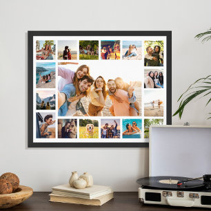 Einfache moderne 17-FotoCollage Poster