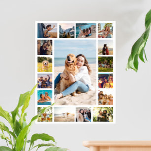 Einfache moderne 17-FotoCollage Poster