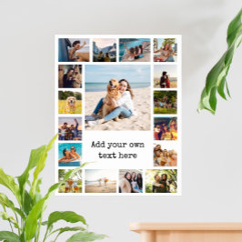 Einfache moderne 17-FotoCollage Poster