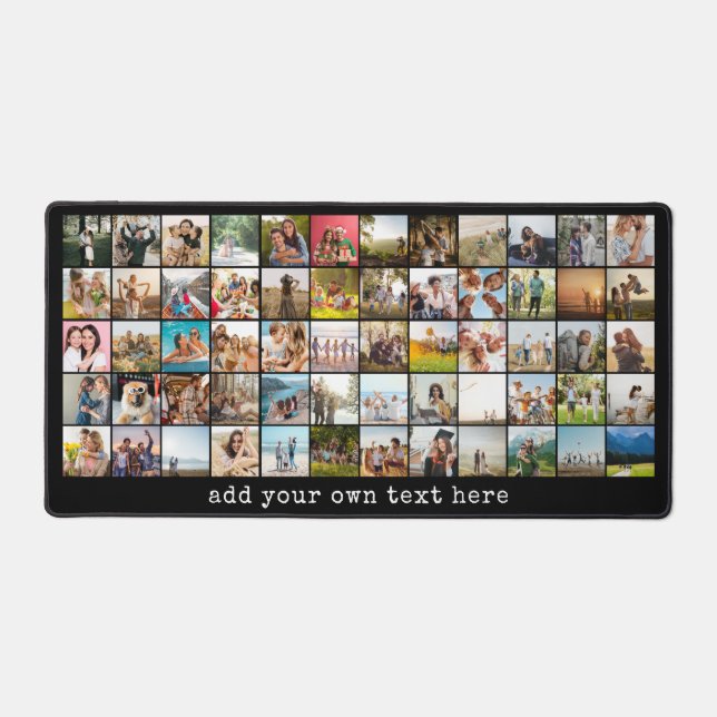 Einfache moderne 60 FotoCollage Schreibtischunterlage (Vorderseite)