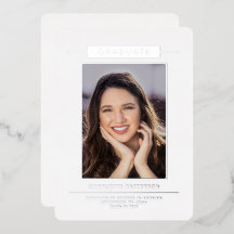 Einfache moderne Abschluss Foto Silver Script