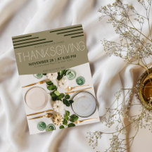 Einfache Moderne Abstrakte Erntedank Abendessen