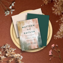 Einfache moderne Abstrakte Hochzeit im Herbst in