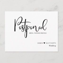 Einfache, moderne Ankündigung von Hochzeiten Postkarte