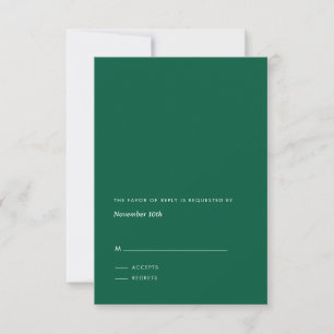 Einfache moderne Antwortkarte RSVP Karte