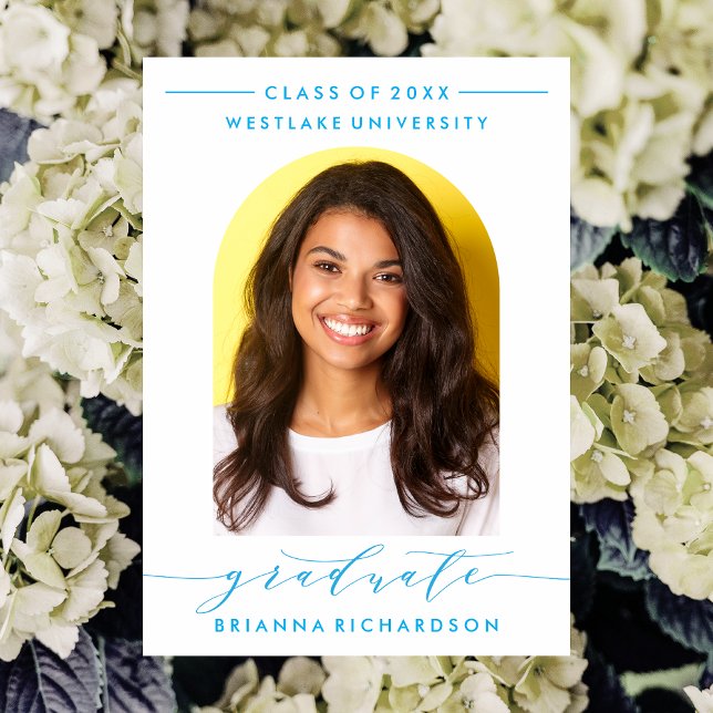 EINFACHE MODERNE ARCH-SCRIPT-ABSCHLUSS-EINLADUNG EINLADUNG (Von Creator hochgeladen)