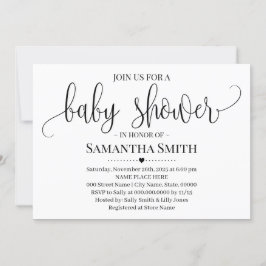 Einfache moderne Babydusche Minimalistisch Mama zu Einladung