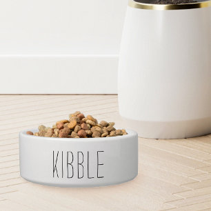 Einfache, moderne Bauernhausstil-Schrift Kibble Napf