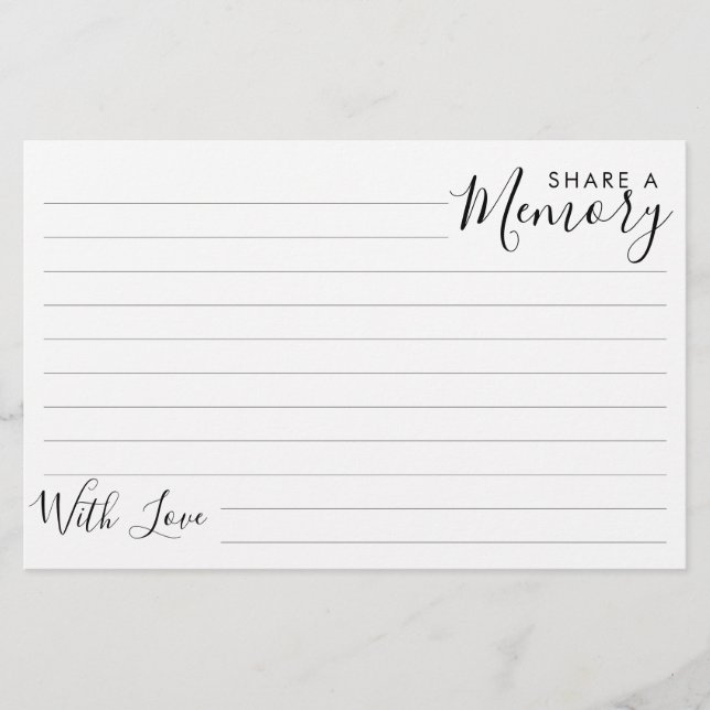 Einfache moderne Beerdigungsmesse Gedächtniskarte  (Vorderseite)