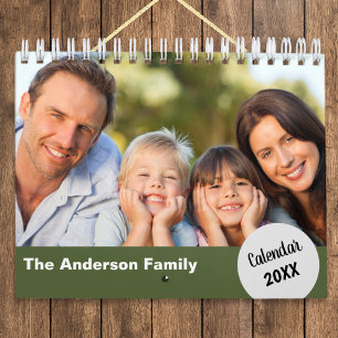 Einfache moderne benutzerdefinierte Familienfotos  Kalender