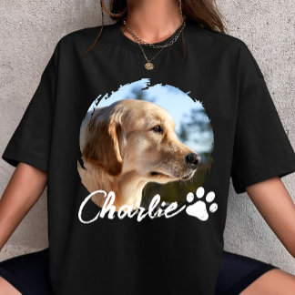 Einfache moderne benutzerdefinierte Hund-Fotos und T-Shirt