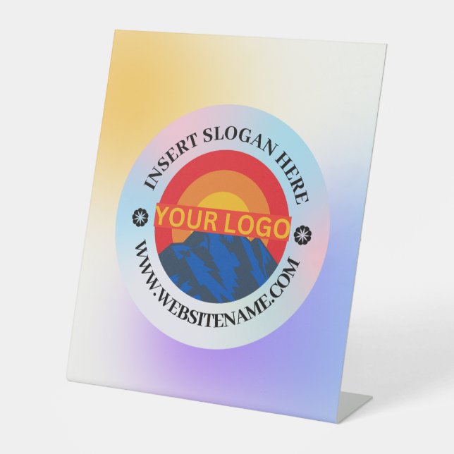 Einfache, moderne Berufliche Logos Sockelschild (Vorderseite)