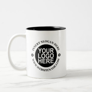 Einfache, moderne Berufliche Logos Zweifarbige Tasse
