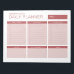 Einfache moderne Berufliche Planer Notepad Notizblock<br><div class="desc">Schreiben Sie Ihre täglichen Aufgaben,  Termine und Termine mit diesem coolen und einfachen Tagesplaner in hübsch rosa Farbschema. Perfekt als Geschenk für einen Freund,  Kollegen,  Mitarbeiter oder Klassenkameraden.</div>