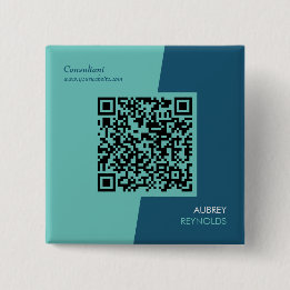 Einfache, moderne Berufliche QR-Codes Blau grün Button