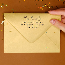 Einfache moderne Berufliche Rücksendeadresse Gummistempel