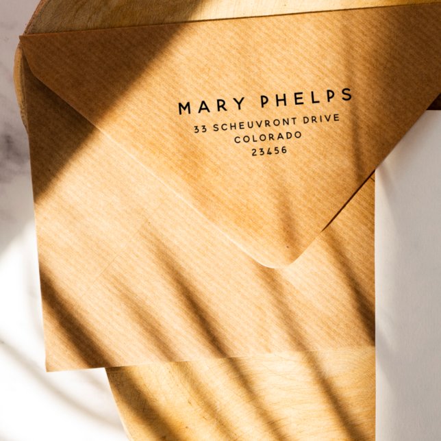 Einfache moderne Berufliche Rücksendeadresse Gummistempel (Von Creator hochgeladen)