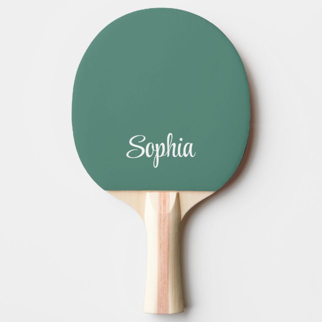 Einfache, moderne Bezeichnung Monogram Green Tischtennis Schläger (Vorderseite)