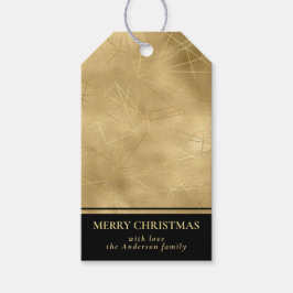 Einfache moderne Black & Imitats Gold Frohe Weihna Geschenkanhänger