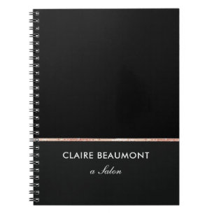 Einfache, moderne Black Rose Gold Sequel Notizblock