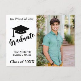 EINFACHE MODERNE BLACK & WHITE Ankündigung Postkar