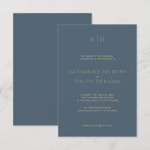 Einfache, moderne, blaue Hochzeitsreise