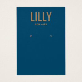 Einfache, moderne Blue Earring Display Card