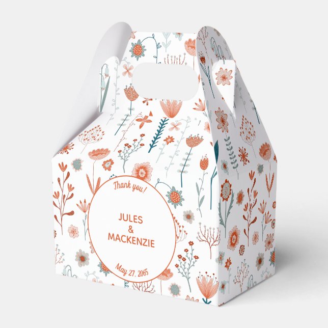 Einfache, moderne Blumen Geschenkschachtel (Vorderseite)