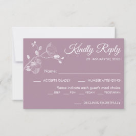 Einfache, moderne, blumengeschmückte Orchidee RSVP Karte