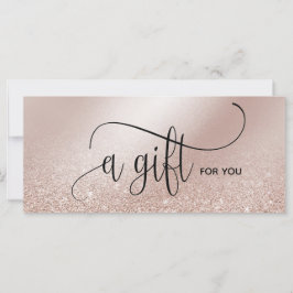 Einfache, moderne Blush Pink-Gutscheinkarte