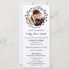 Einfache moderne Boho Black Leaf Wreath Wedding