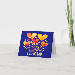 EINFACHE MODERNE BOHO HERZPETALE "I LIEBE YOU" KARTE