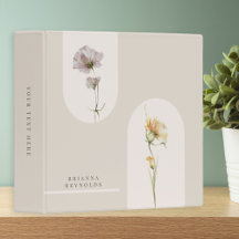 Einfache moderne Boho-Wildblumen auf neutraler Bei