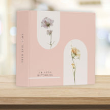 Einfache moderne Boho-Wildblumen in Soft Pink
