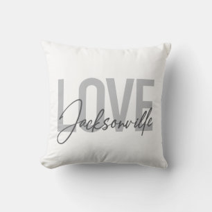 Einfache, moderne, coole Design-Liebe Jacksonville Kissen